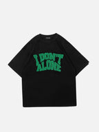DON ALONE - Oversized Embroidered T-Shirt