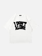 DON ALONE - Oversized Embroidered T-Shirt