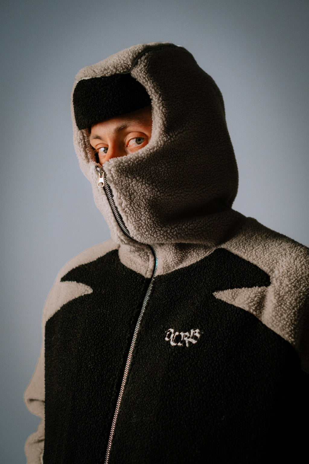 MyGarments - Schwarzes & Graues Sherpa Ninja Fleece