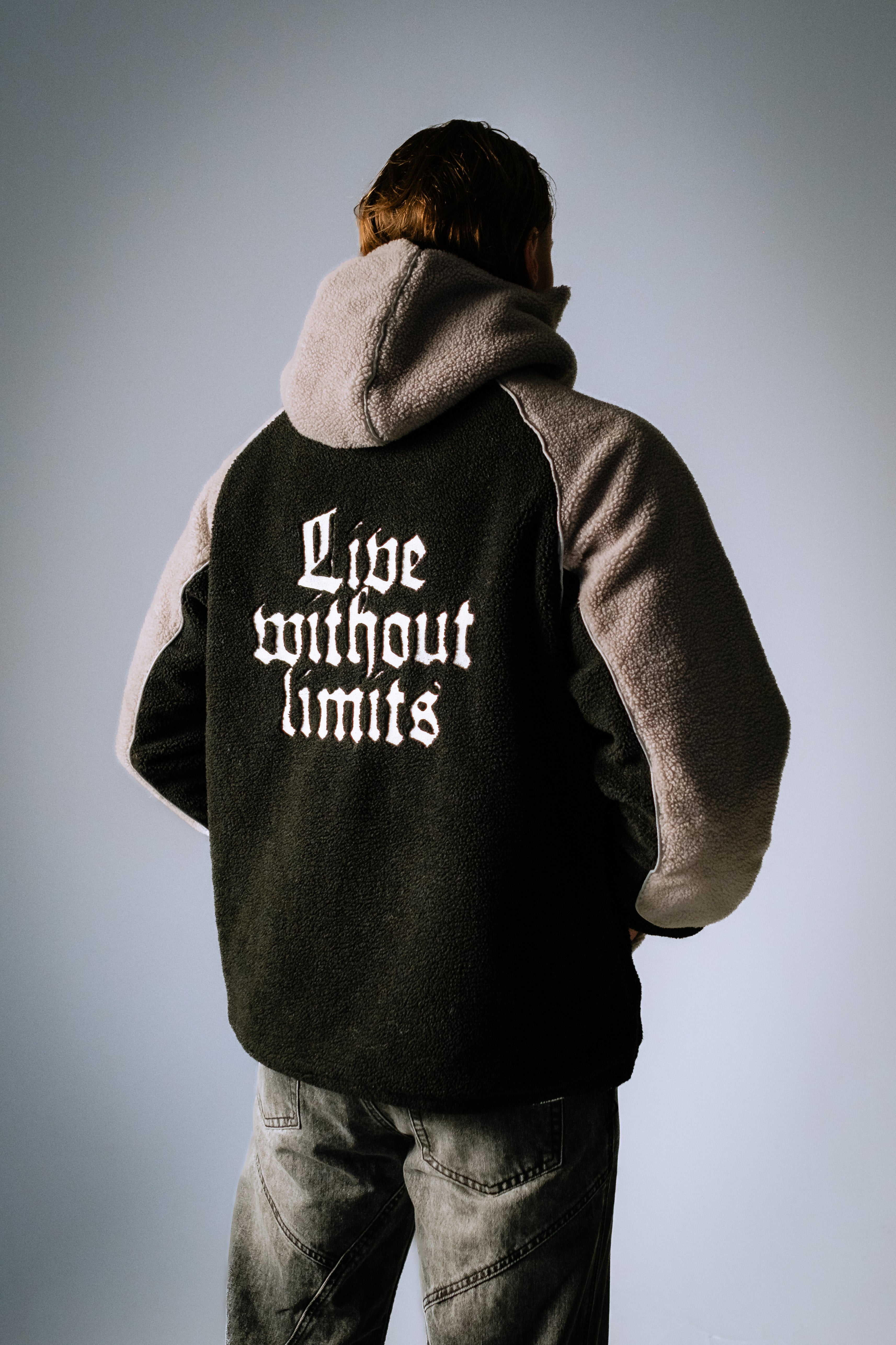 MyGarments - Schwarzes & Graues Sherpa Ninja Fleece