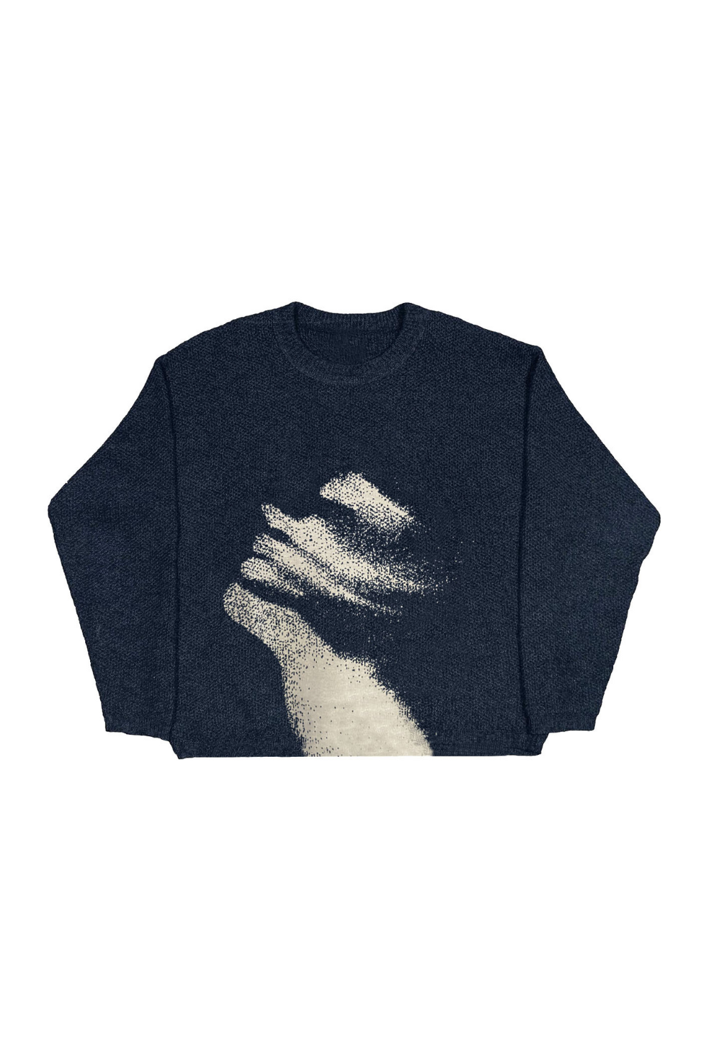 'Verzerrter' Grafik Strickpullover