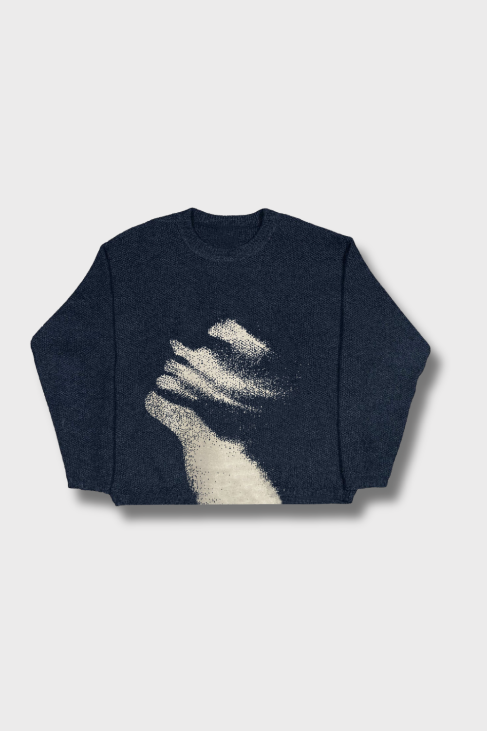 'Verzerrter' Grafik Strickpullover