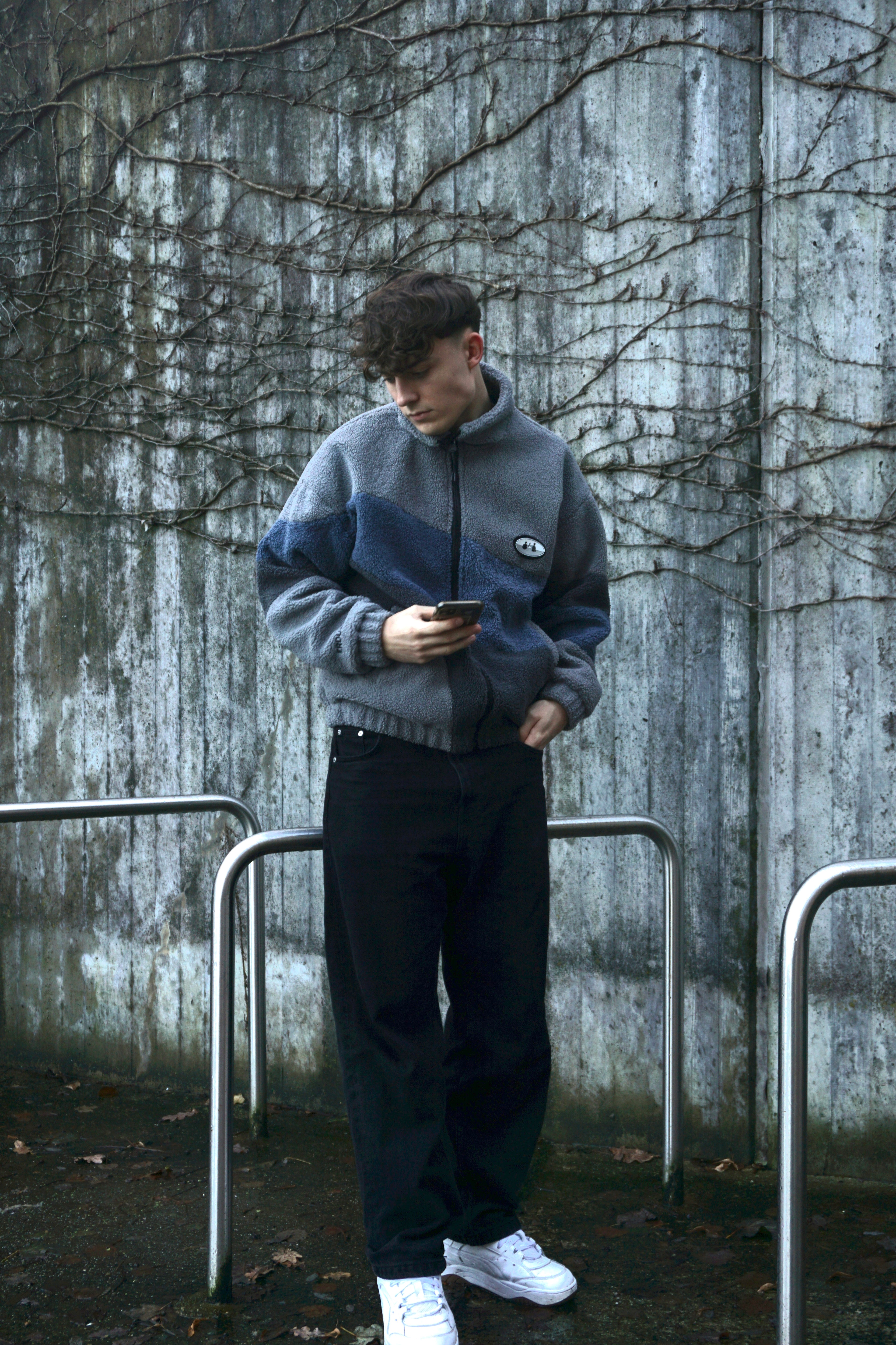 City Fleece Jacke - Grau