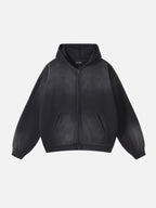 DYED - Cropped Premium Zip Up Hoodie