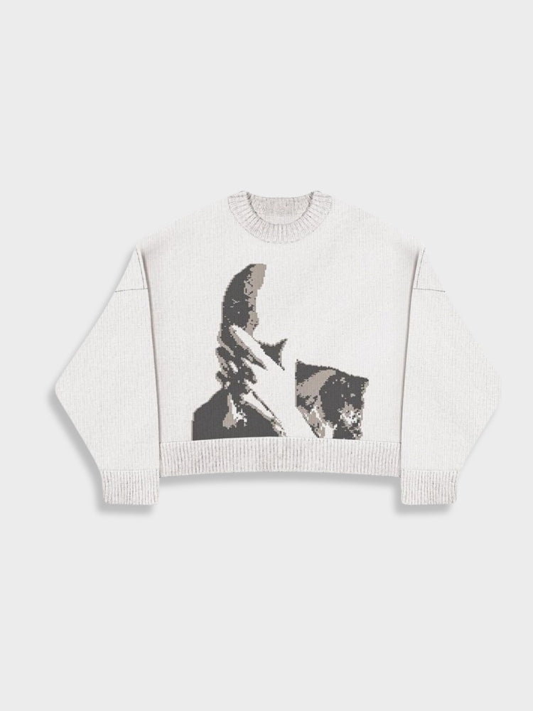 MyGarments - Verstecktes Gesicht Strickpullover Frank Ocean